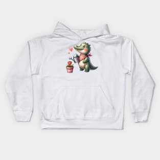 Valentine Love Crocodile Kids Hoodie